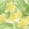 Watercolor pattern with cucumbers. Hand drawn on white background.