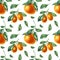 Watercolor pattern of fresh citrus.