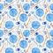 Watercolor pattern knitting tools seamless, repeating pattern