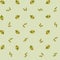 Watercolor pattern, leaves on a green background. doll cloth, companion.