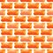 Watercolor pattern of orange bricks. Seamless web background for we texture or wrapping paper.