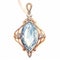 Watercolor Pendant Drawing With Blue Gemstone By Rebecca Guay