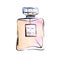 Watercolor perfume, spirits fashion illustration