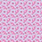 Watercolor pink candy lollipops seamless pattern on a blue background