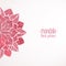 Watercolor pink lace floral pattern on white background