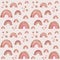 Watercolor pink rainbows seamless pattern, Raibows background, baby wallpaper, Baby Pastel seamless pattern, Nursery decoration