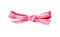 Watercolor pink ribbon bow illustration. Hand drawn cute bright bowknot isolated on white background. Festive decoration