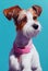 Watercolor portrait of cute Biewer Terrier dog.