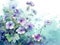 watercolor primroses flower background