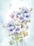 watercolor primroses flower background