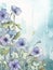 watercolor primroses flower background