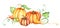 Watercolor pumpkin and autumn leaves. Harvest composition. Happy Thanksgiving day. Hand drawn illustration