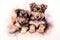 watercolor puppies paws in watercolor wonderland dog funny little puppies pets watercolor