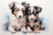 watercolor puppies paws in watercolor wonderland dog funny little puppies pets watercolor