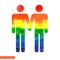 Watercolor rainbow icon