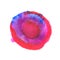 Watercolor round shaped blot in blue and pink colors