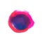 Watercolor round shaped blot in blue and pink colors