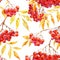 Watercolor rowan pattern