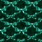 Watercolor satin green bow seamless pattern on white background.