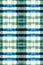 Watercolor Scottish Print. Blue Plaid Border.