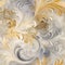 Watercolor seamless background, brocade swirls, muted colors, greys and golds