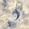 Watercolor seamless background, brocade swirls, muted colors, greys and golds