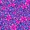 Watercolor seamless flower trendy pattern. Summer floral with o