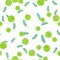 Watercolor seamless Indian gooseberry pattern, Phyllanthus embl