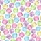 Watercolor seamless marshmallow pattern