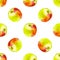 Watercolor seamless pattern with apples. Hand drawn botanic design. Template for a banner, poster, notebook, invitation