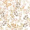 Watercolor seamless pattern with autumn  leaves. Can be used as wallpaper.