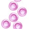 Watercolor seamless pattern for babies with pink buttons