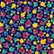 Watercolor seamless pattern with balls. Bright festive pattern with bubbles