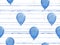 Watercolor seamless pattern with blue balloons. cute baby background, for birthday, it`s a boy. balloons, design for fabric, wallp