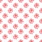 Watercolor seamless pattern with coral flower.