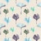 Watercolor seamless pattern with Gingko or Ginkgo biloba leaves and pastel pink  background.