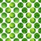 Watercolor seamless pattern with green textured circles. Vector background