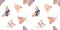 Watercolor seamless pattern with illustration of exotic butterflies, moths isolated on white background. Perfect for you