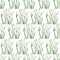 Watercolor seamless pattern with the image of the bluegrass meadow plant