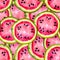 Watercolor seamless pattern with the image of a watermelon. Juicy pulp and seeds for print design, banner, poster, cover,