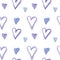 watercolor seamless pattern with lavender hearts