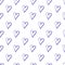 watercolor seamless pattern with lavender hearts and violet floral elements