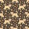Watercolor seamless pattern with leopard and leopard spots.