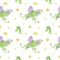 Watercolor Seamless Pattern with Magic Frogs on white isolated background doodle style.Pets,halloween print hand
