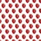 Watercolor seamless pattern red berry strawberry. Hand-drawn illustration isolated on white background. Perfect food