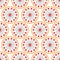 Watercolor seamless pattern. Russian clay toys background.