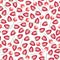 Watercolor seamless pattern with strawberrys and lollipops. Colorful watercolor illustration on white background