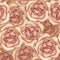 Watercolor seamless pattern with vintage pink roses. Graceful spring collection.