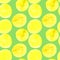 watercolor seamless pattern of yellow circles with splashes of golden paint