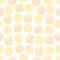 Watercolor seamless pattern yellow polka dots.Seamless background for your design